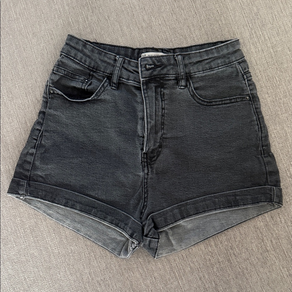 Pull&Bear Dark Gray Jean Shorts